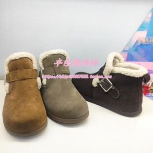 时尚 HA243101正品 Harson 哈森24冬新款 低跟保暖雪地靴勃肯女棉鞋