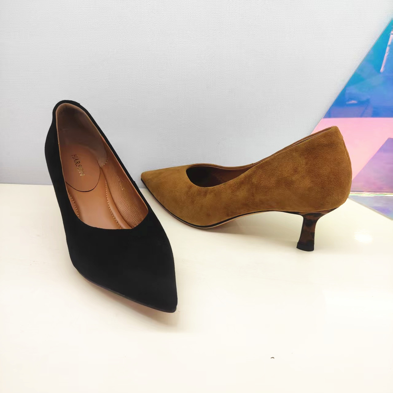 HL260102正品Harson/哈森26春秋新尖头浅口气质通勤细跟女单鞋
