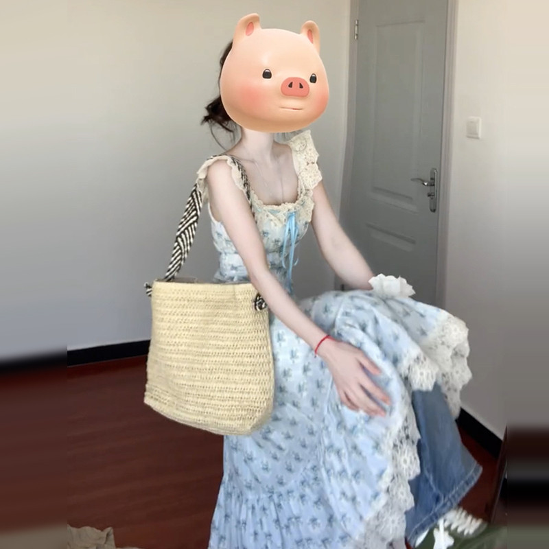 法式碎花连衣裙子女装夏