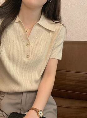 夏季2025新款polo领纯欲