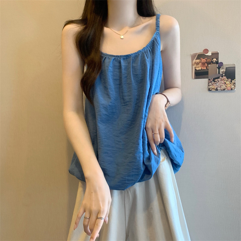 小吊带背心女2025夏季新款爆款泰式独特显瘦无袖短款花苞上衣外穿