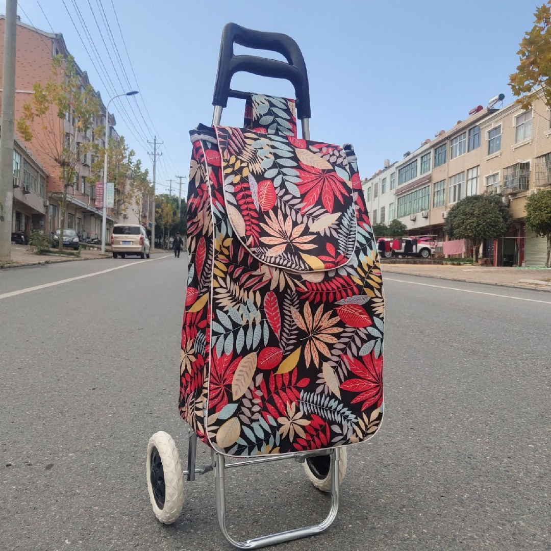 老人买菜车小拉静音拉杆车折叠便携购物手推车超市家用轻便手推车
