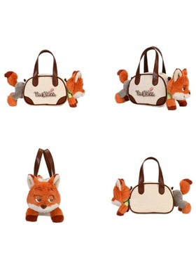 迪士尼正版授权疯狂动物城朱迪尼克童心未泯系毛绒玩偶手提斜挎包