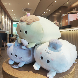 可爱卡通CRUX正版 授权幽幽家族毛绒公仔少女生抱枕头枕午睡枕30CM