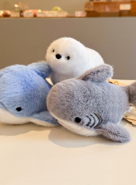 正版鼻涕熊海洋系列可爱掌中宝螃蟹海龟海豚毛绒公仔玩偶礼物娃娃