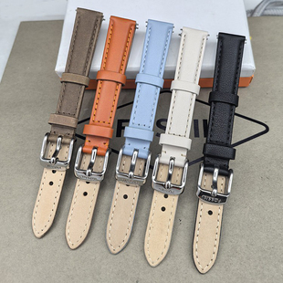 FOSSIL表带真皮14MM适配ES3988ES4274ES4672ES4813手表配件