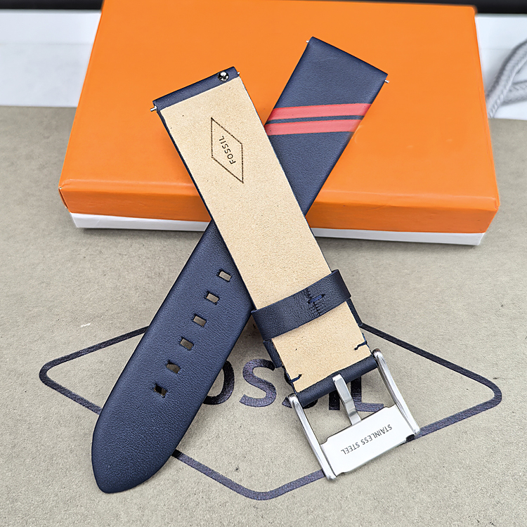 FOSSIL化石真皮表带22MM快拆通用