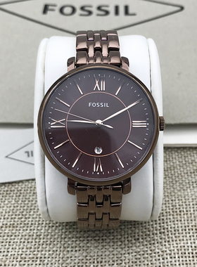 FOSSIL手表不锈钢咖啡色休闲时尚简约石英表防水女表ES4100