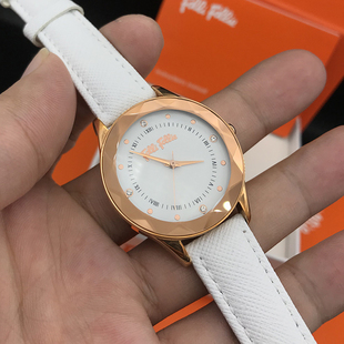 玫瑰金石英防水女表 FOLLIE芙丽手表切割面玻璃简约时尚 新款 FOLLI