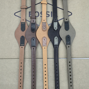 现货FOSSIL表带头层皮适配ES2830ES3060ES3077ES3148手表配件 包邮