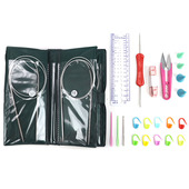 手工毛线编织工具织毛线循环针打毛衣钢针不锈钢毛衣针环形针棒针