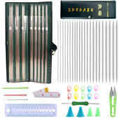 织毛衣针围巾编织针双头不锈钢棒针双尖毛衣针打毛线钢针工具套装