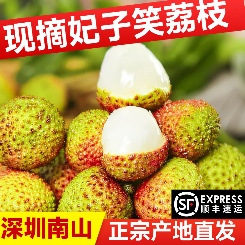 顺丰空运冷链深圳南山核心产区妃子笑荔枝当季现摘5斤装坏果包赔
