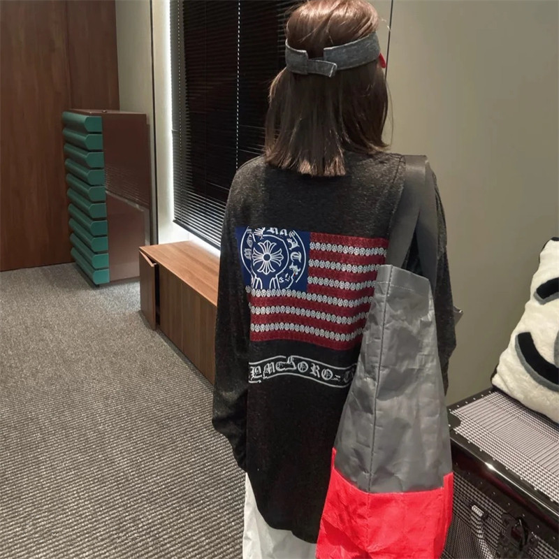 夏季新款韩版国旗梵文印花薄款长袖T恤女ins宽松显瘦慵懒防晒衫潮,女装/女士精品,T恤,淘宝优惠券,粉丝福利购,淘宝优惠卷