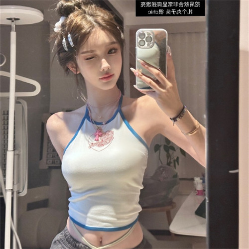 藤蔓挂脖小肚兜外穿吊带背心