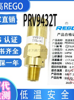 力高REGO安全阀PRV9432T低温杜瓦瓶LNG液氮液氧 1/4安全阀