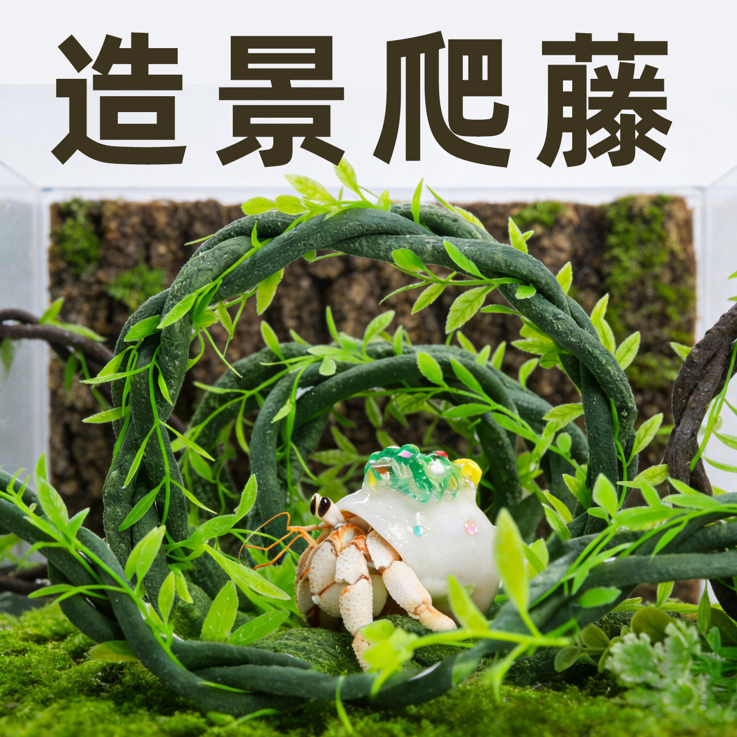 寄居蟹攀爬藤条吊床仿真多尺寸多规格造景缸爬宠树藤藤蔓装饰天津