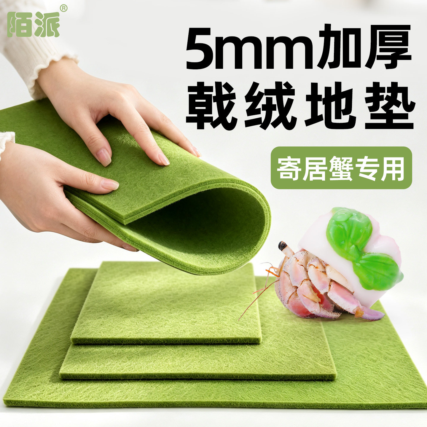 寄居蟹戟绒地垫～爬宠爬虫地毯垫材 多尺寸 多色可选 吸水可裁剪