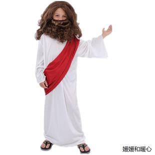 圣诞节神父牧师凯撒大帝话剧服装 COS儿童修女圣母玛利亚演出衣服
