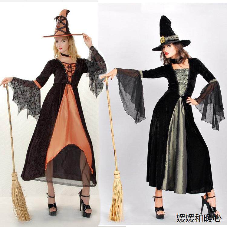 万圣节成人女巫婆精品服装/派对化妆舞会/聚会/COS衣服女巫演出服