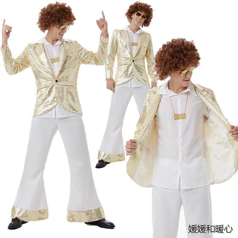 万圣节cos复古嘻哈演出服 猫王假发大波浪猫王模仿表演服饰,童装/婴儿装/亲子装,儿童演出服,淘宝优惠券,粉丝福利购,淘宝优惠卷