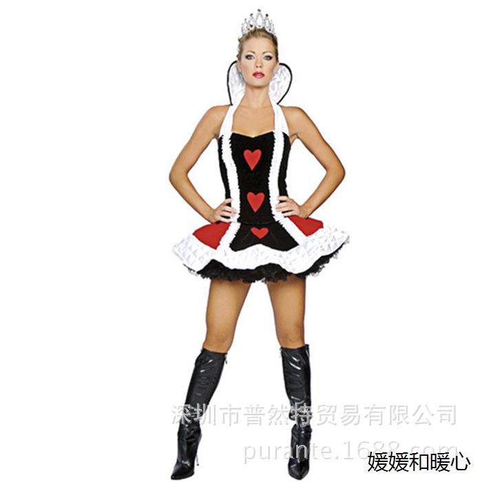 红心桃心女王皇后装制服万圣节服装女巫服装ds演出制服派对舞台装,童装/婴儿装/亲子装,儿童演出服,淘宝优惠券,粉丝福利购,淘宝优惠卷
