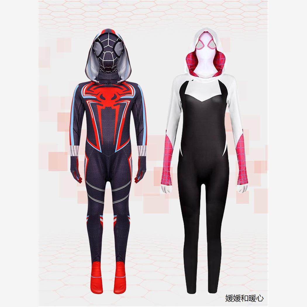 2099蜘蛛连体侠衣万圣节cosplay戴帽紧身衣儿童格温连帽角色扮演,模玩/动漫/周边/娃圈三坑/桌游,万圣/圣诞/儿童节用服饰,淘宝优惠券,粉丝福利购,淘宝优惠卷