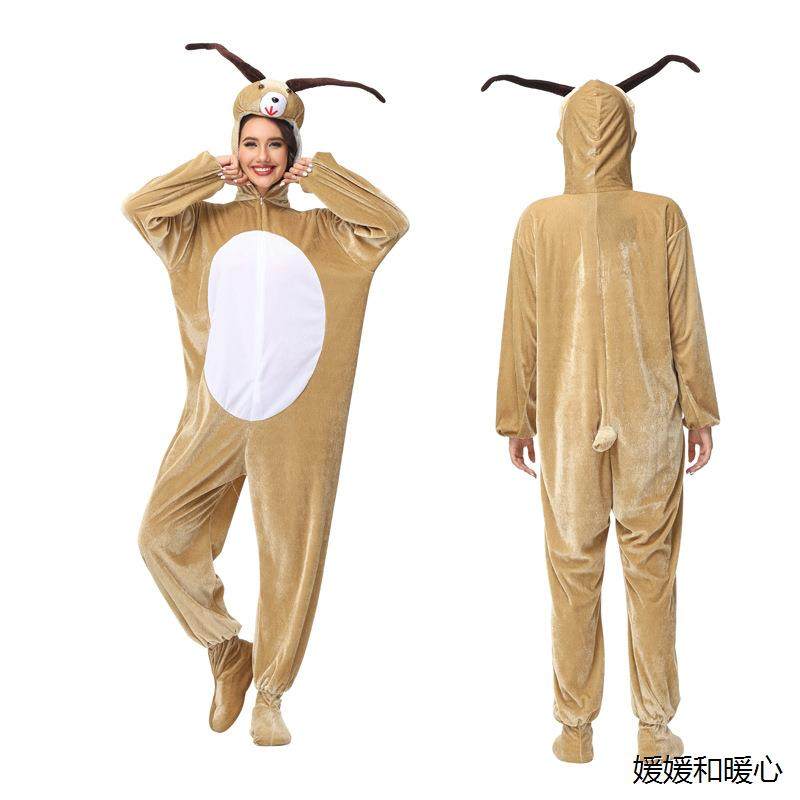 源头厂家万圣节山羊动物卡通表演服装连体衣法兰绒演出服,童装/婴儿装/亲子装,儿童演出服,淘宝优惠券,粉丝福利购,淘宝优惠卷