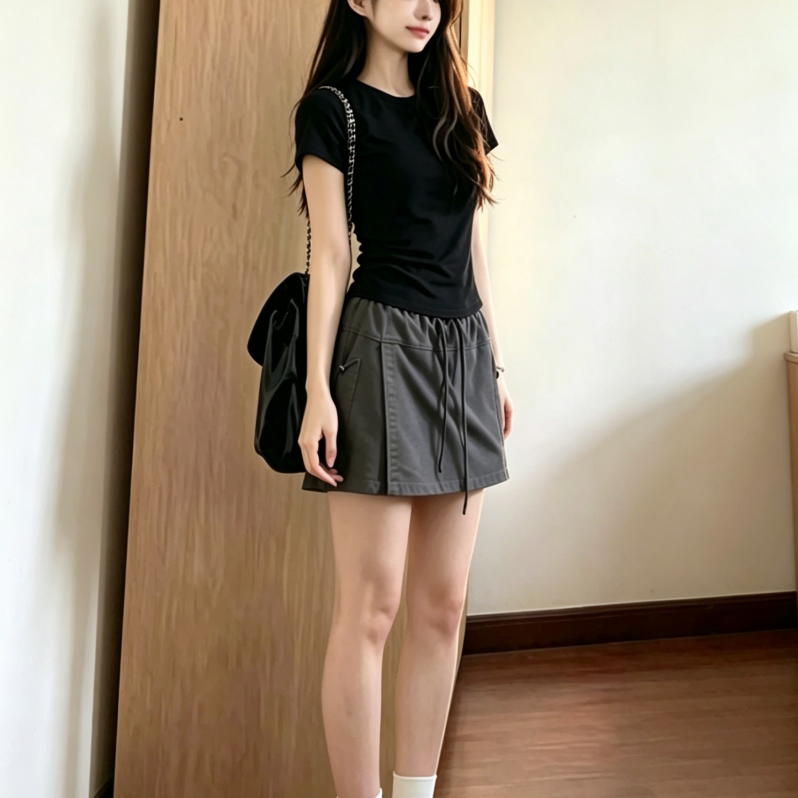 夏季穿搭运动套装女2026超火减龄小众不撞款工装短裙裤夏天一整套