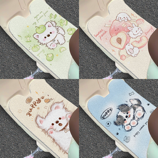 原创小狗电动车脚垫可自由裁剪摩托车电瓶车爱玛雅迪通用脚踏垫子