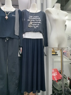 2026春秋欧韩连衣裙套装女假两件长袖T恤半身中长裙宽松两件套裙