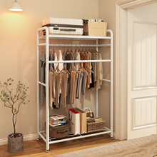家用转角置物挂衣架网红可移动衣帽架门后落地卧室晚上放衣服架子