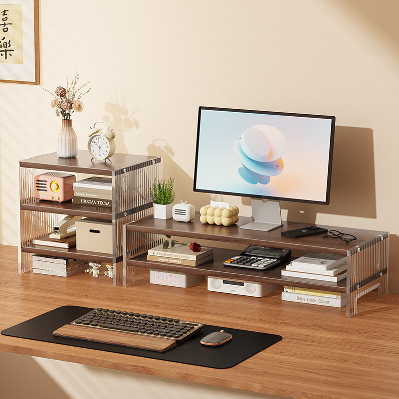 台式电脑增高架显示器垫高底座支架宿舍桌面收纳办公室桌上置物架