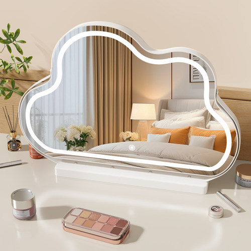 化妆镜云朵奶油风主卧梳妆台镜子