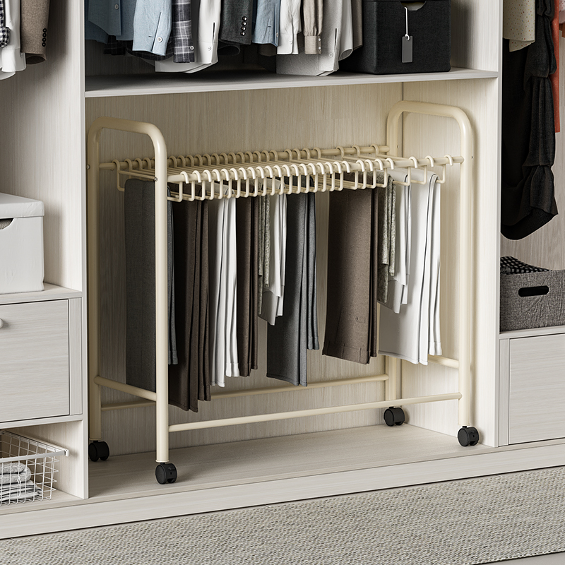 裤子收纳架衣柜内置不占空间衣帽架裤架小推车可移动裤裙收纳神器
