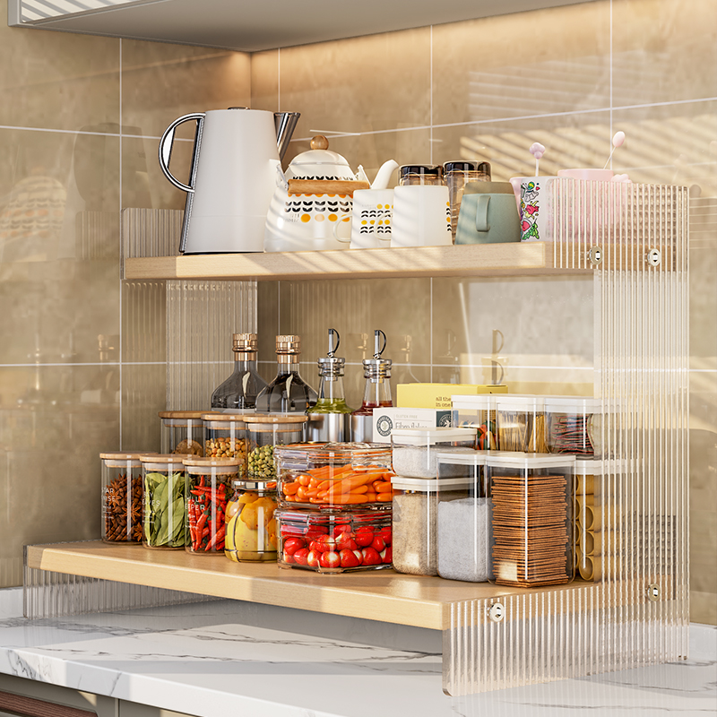 厨房调料架亚克力杯架桌面置物架餐桌台面杯子收纳架家用水杯架子