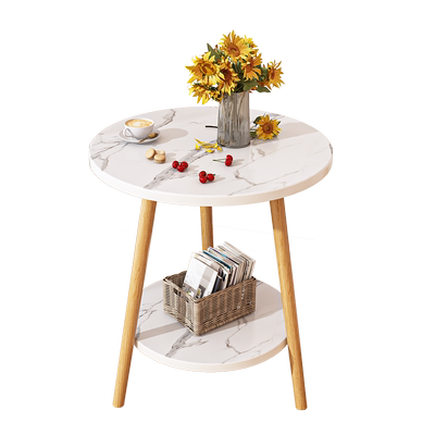 茶几双层小圆桌子沙发边几小户型家用床头迷你置物架阳台简易茶桌