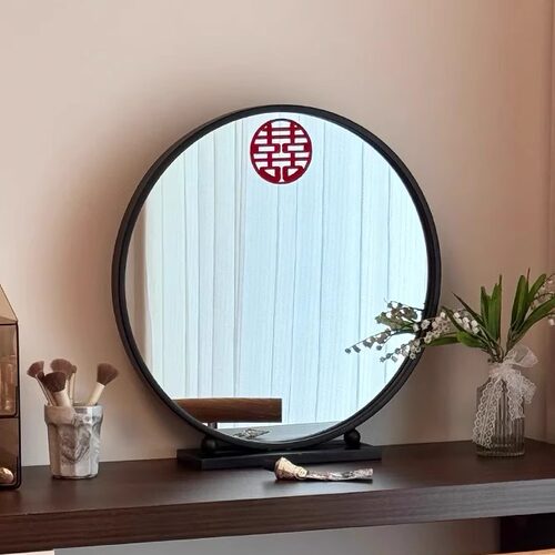 化妆镜台式桌面大号补光梳妆台镜
