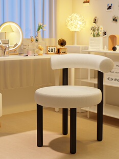 轻型豪华化妆凳卧室梳妆台现代简单小公寓家庭梳妆台椅子高档美甲