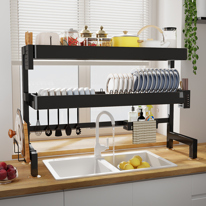 厨房水槽置物架调料品家用碗碟收纳洗碗槽水池2025新款碗盘柜沥水