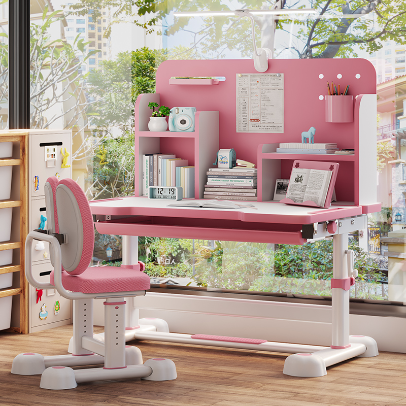 2025新款儿童学习桌书桌可升降写字桌子椅子小学生家用课桌椅套装