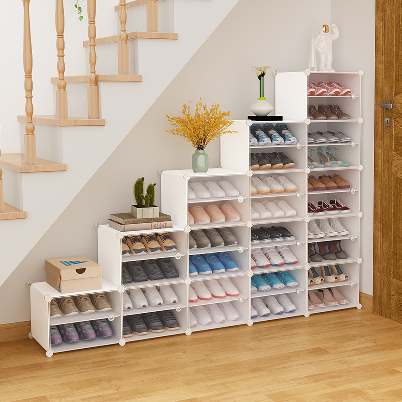 鞋架简易门口家用经济型室内防尘省空间收纳神器楼梯下过道放鞋柜