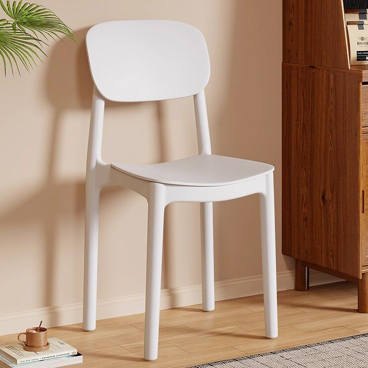 靠背椅子餐椅家用现代简约加厚久坐舒服塑料凳子北欧网红商用餐桌