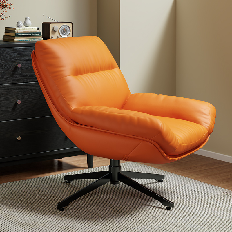 意式单人旋转沙发椅家用客厅阳台休闲沙发椅子轻奢高级感懒人躺椅