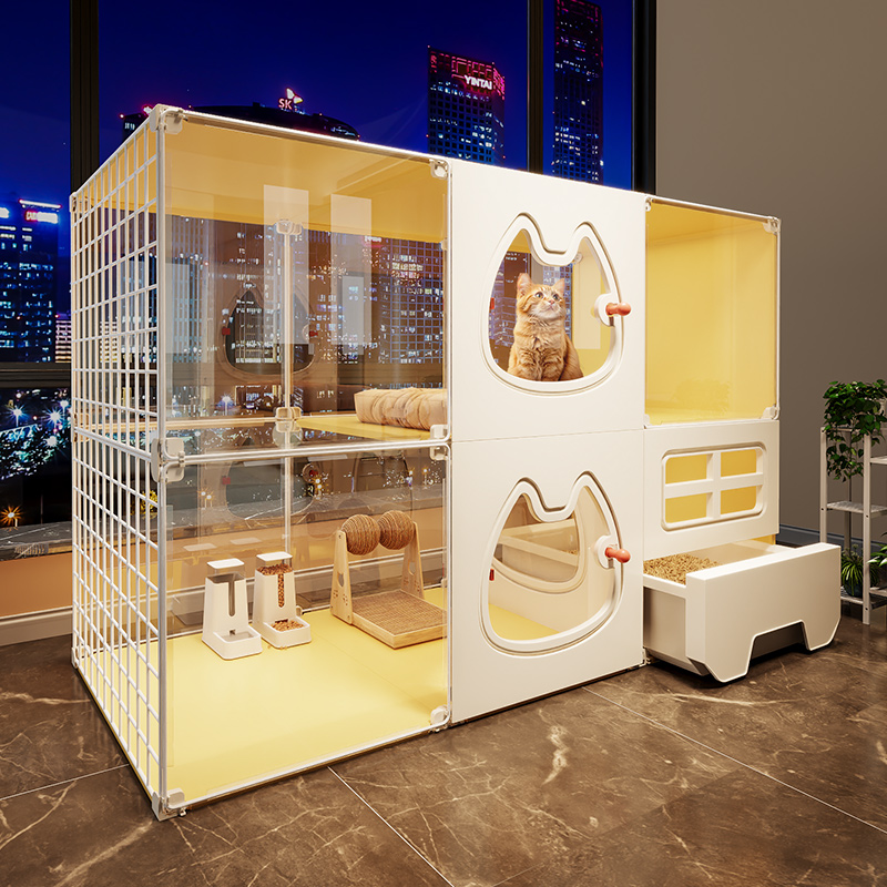 三室一厅设计一体猫砂盆