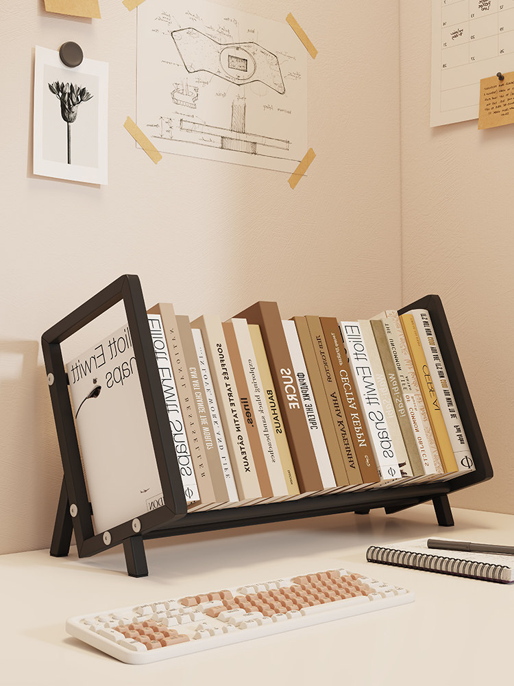 桌面小书架儿童置物架办公室简易书立架书桌上铁艺CD碟片收纳架子,住宅家具,搁板/置物架/家用陈列架,淘宝优惠券,粉丝福利购,淘宝优惠卷