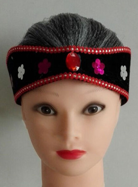 老太婆头套老太太假发帽子小丑反串表演头饰清仓甩卖花旦媒婆帽