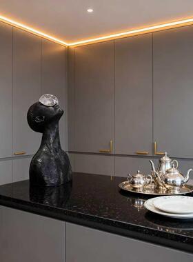 可定制抽象人物雕塑摆件样板间