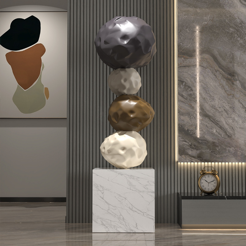 定制石来运转落地摆件现代雕塑