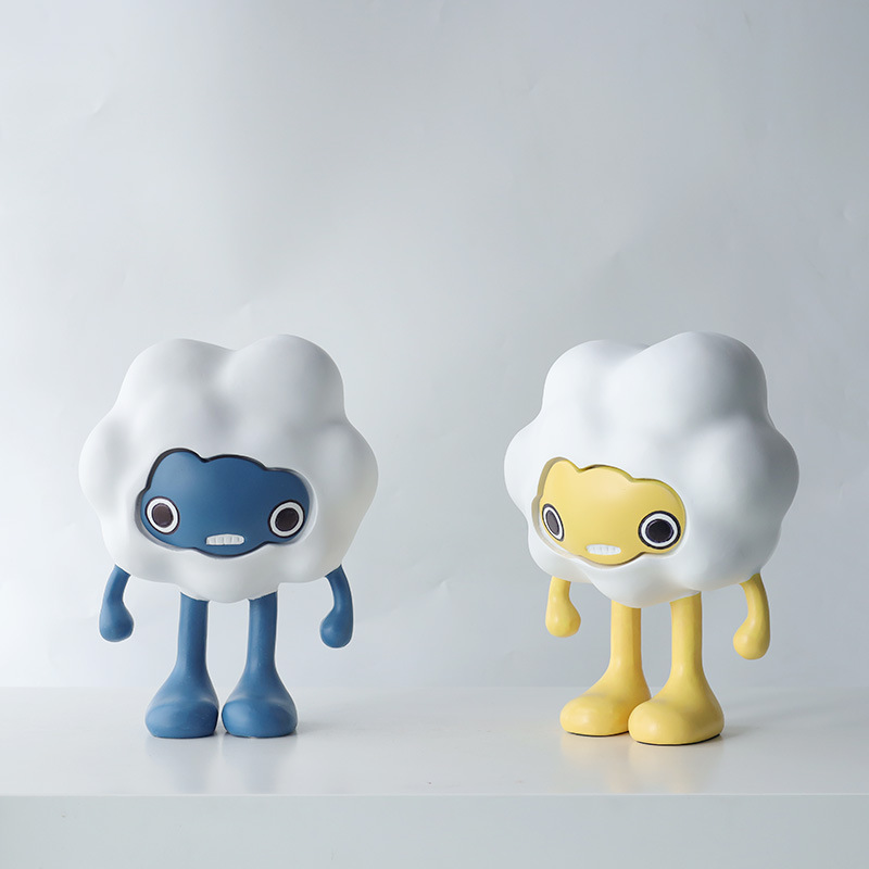 可定制可爱云朵公仔树脂雕塑摆件